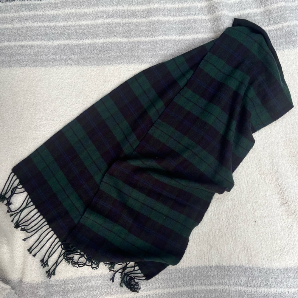 John Ashford plaid super soft scarf